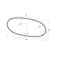 Зеркало Wellsee 7 Rays' Spectrum 172202060 с фронтальной LED-подсветкой (120×60 см) — 2