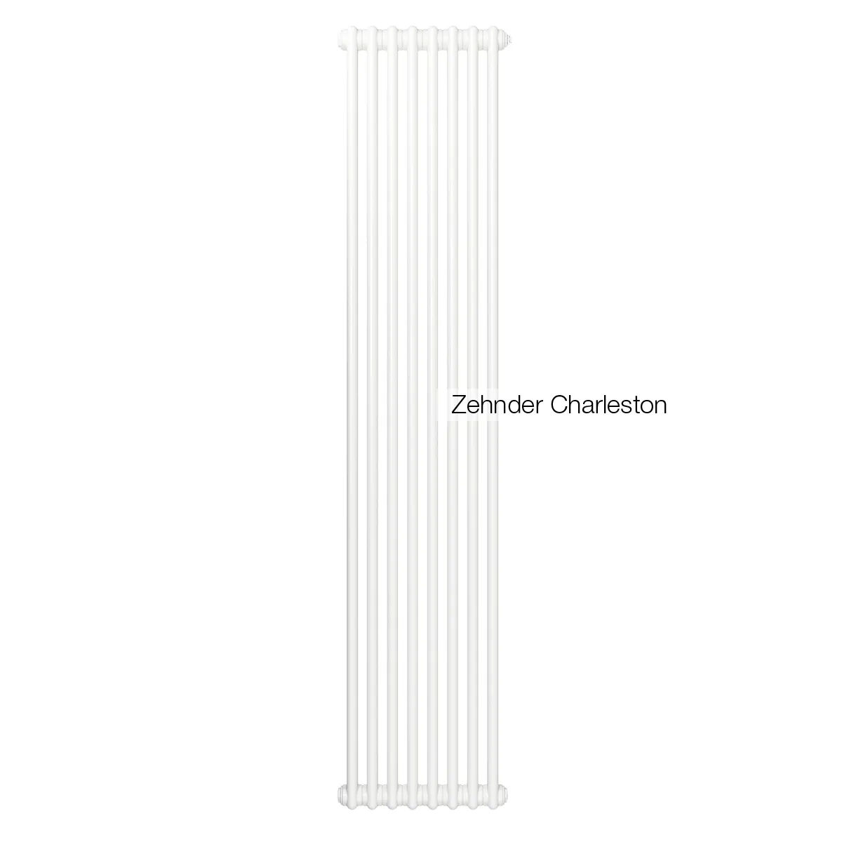 Радиатор труб. Zehnder Charleston 2180, 10 сек.1/2 бок.подк. RAL9016 (кроншт.в компл)