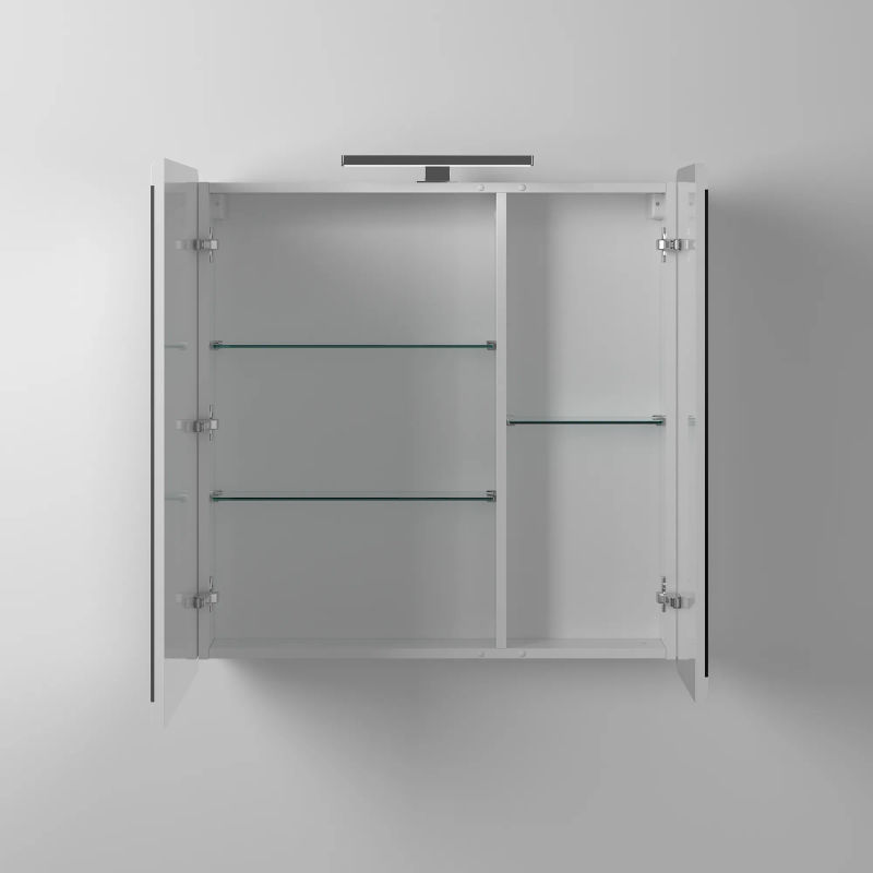 Шкаф с зеркалом для ванной BRIZ Эстель 80 221 02-28080-00 00 БЕЛ