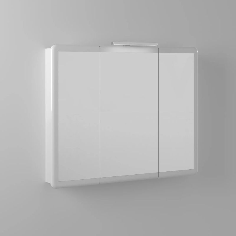 Шкаф с зеркалом для ванной BRIZ Эстель 100 221 02-28100-00 00 БЕЛ