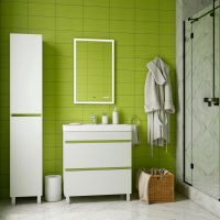 Зеркало BRIZ Элен классик 50×80 с подсветкой, подогревом, часами / 227 01-42050-00 00 — 2