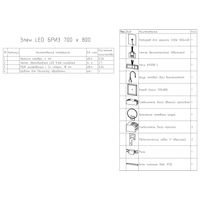 Зеркало BRIZ Элен классик 70×80 с подсветкой, подогревом, часами / 227 01-42070-00 00 — 4