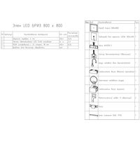 Зеркало BRIZ Элен классик 80×80 с подсветкой, подогревом, часами / 227 01-42080-00 00 — 4