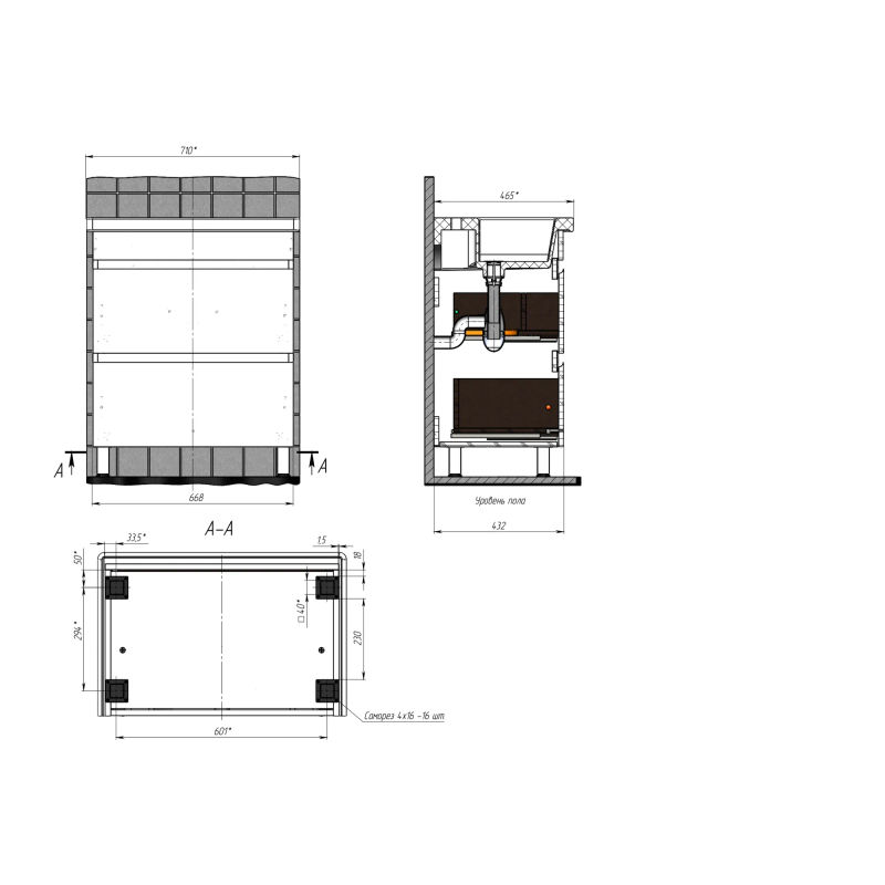 Тумба с раковиной BRIZ Элен классик 70 + Фостер / 227 03-08070-06 00 БЕЛ