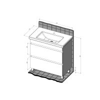 Тумба с раковиной BRIZ Элен классик 80 + Фостер / 227 03-08080-06 00 БЕЛ — 8
