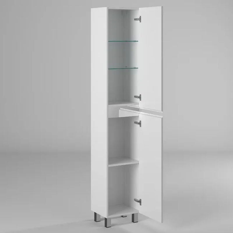 Шкаф-пенал для ванной BRIZ Элен классик 35 левый / 227 04-00035-00 01 БЕЛ