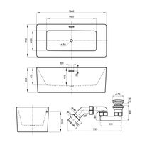 Акриловая ванна Wellsee Pure BY Wellsee 230703003 166×77 см цвет чаши ванны белый глянец (стенки матовые черные) — 4