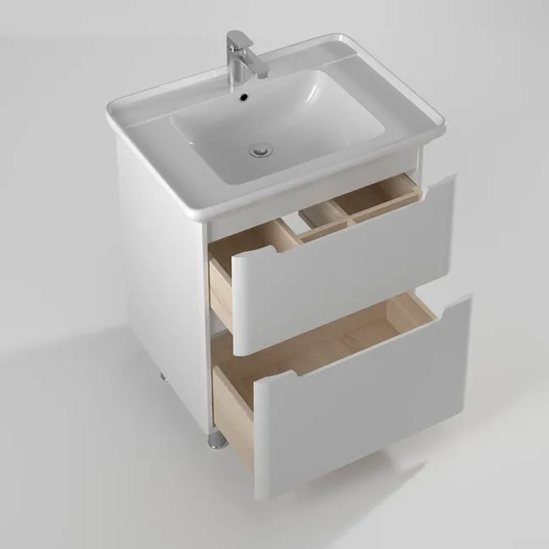 Тумба с раковиной BRIZ Альби 75 + Дуглас / 235 03-08075-14 00 БЕЛ