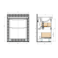 Тумба с раковиной BRIZ Альби 75 + Дуглас / 235 03-08075-14 00 БЕЛ — 8