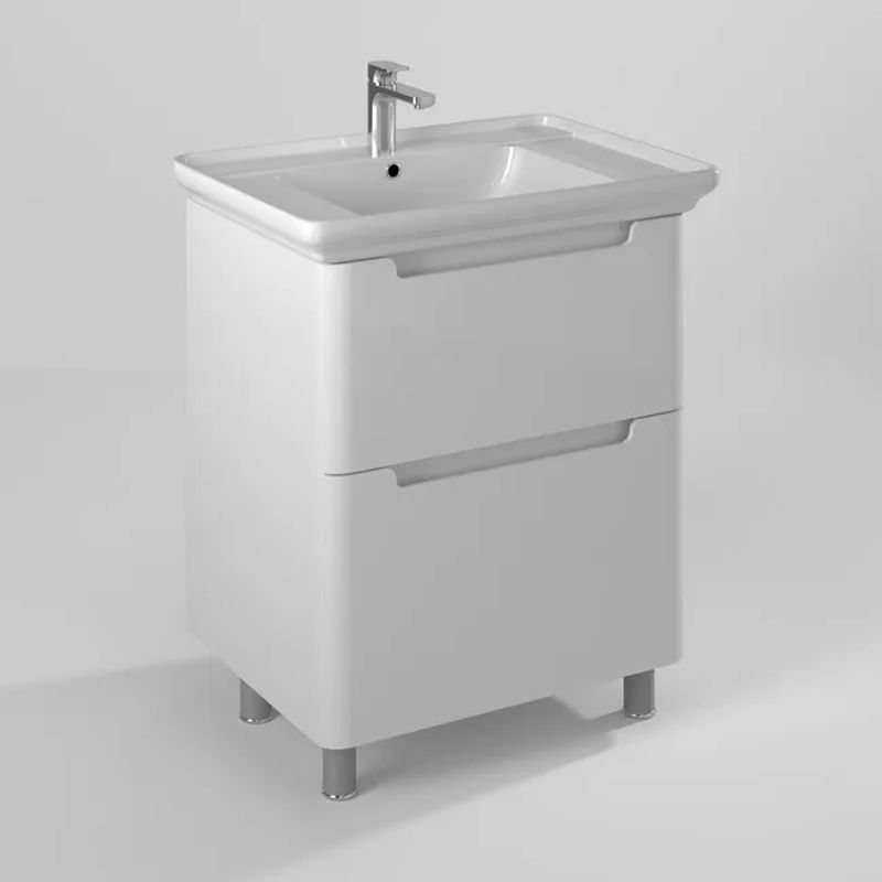 Тумба с раковиной BRIZ Альби 75 + Дуглас / 235 03-08075-14 00 БЕЛ