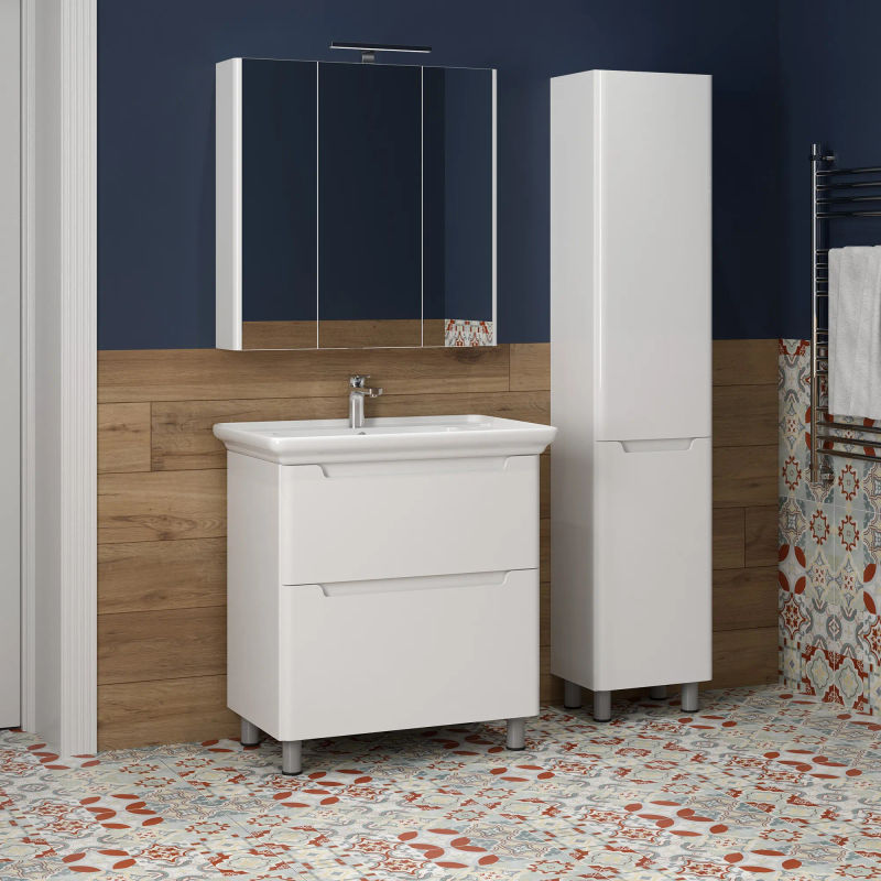 Тумба с раковиной BRIZ Альби 85 + Дуглас / 235 03-08085-14 00 БЕЛ