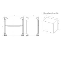 Тумба с раковиной BRIZ Альби 85 + Дуглас / 235 03-08085-14 00 БЕЛ — 7