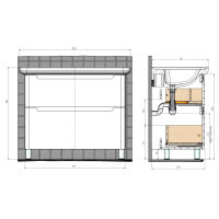 Тумба с раковиной BRIZ Альби 105 + Дуглас / 235 03-08105-14 00 БЕЛ — 8
