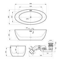 Акриловая ванна Wellsee Grand Pri× 235601002 186×88,5 см цвет белый глянец отдельностоящая — 4