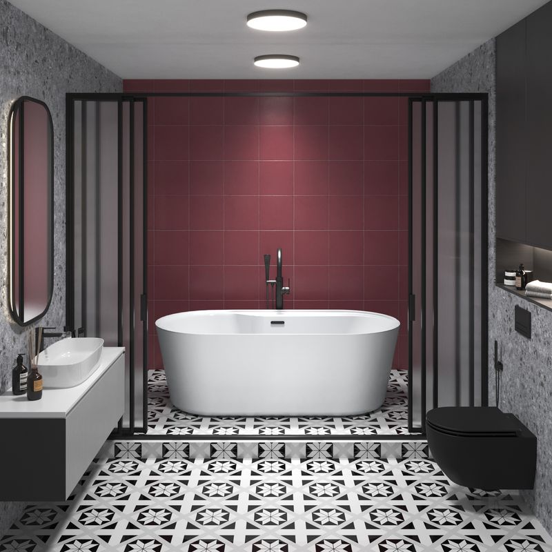 Акриловая ванна Wellsee Vanille Joie 236501001 179,5×84,5 см цвет белый глянец отдельностоящая