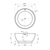 Акриловая ванна Wellsee Crêpe de France 236701004 130×130 см цвет белый глянец отдельностоящая — 5