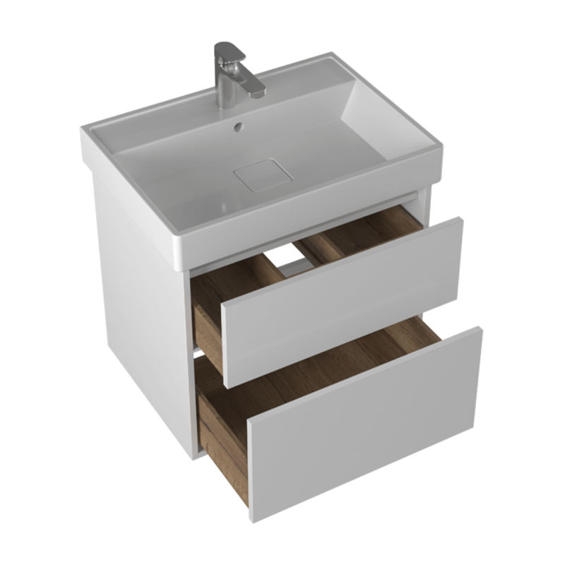 Тумба с раковиной BRIZ Монца 65 + Вилис / 237 03-18060-17 00 БЕЛ