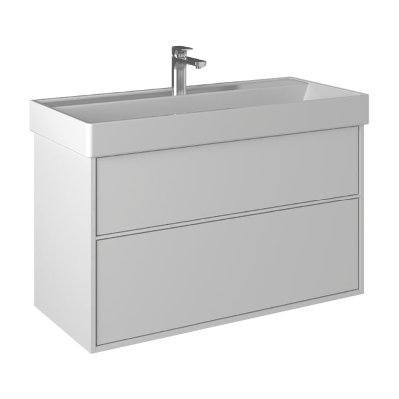 Тумба с раковиной BRIZ Монца 100 + Вилис / 237 03-18100-17 00 БЕЛ