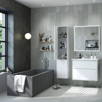 Шкаф-пенал для ванной BRIZ Монца 35 с б/к правый / 237 04-06к35-00 02 БЕЛ — 4