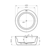 Акриловая ванна Wellsee Pour Plus 237101004 150×150 см цвет белый глянец отдельностоящая — 5