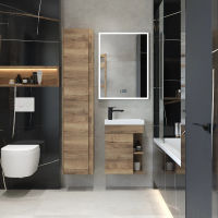 Тумба с раковиной BRIZ Берн 45 + Фостер / 238 03-18045-06 00 ВЕЛ дуб веллингтон табак — 8