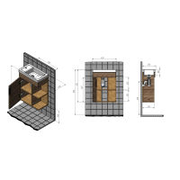 Тумба с раковиной BRIZ Берн 45 + Фостер / 238 03-18045-06 00 ВЕЛ дуб веллингтон табак — 9