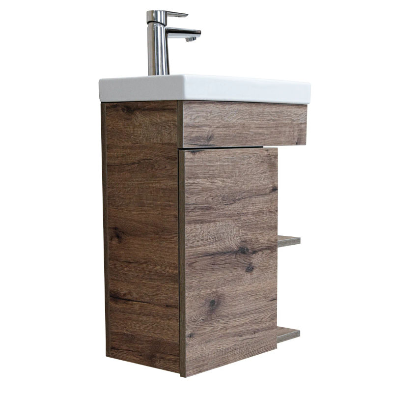 Тумба с раковиной BRIZ Берн 45 + Фостер / 238 03-18045-06 00 ВЕЛ дуб веллингтон табак