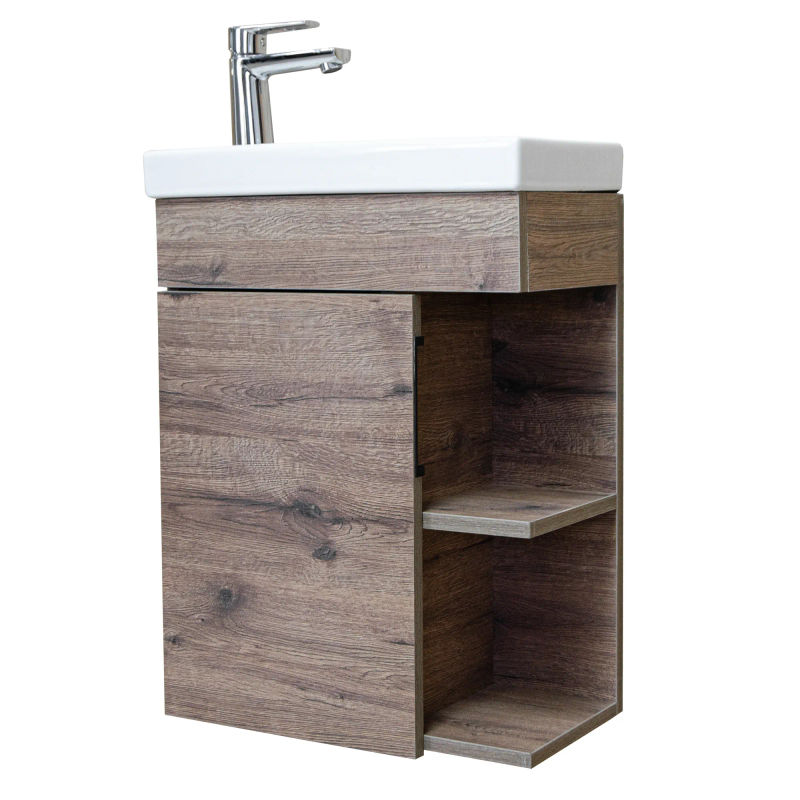 Тумба с раковиной BRIZ Берн 45 + Фостер / 238 03-18045-06 00 ВЕЛ дуб веллингтон табак