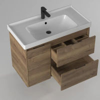 Тумба с раковиной BRIZ Берн 90 + Грэйс / 238 03-20090-15 00 ВЕЛ дуб веллингтон табак — 2