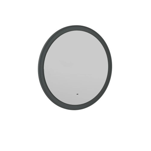 Зеркало BRIZ Прато Грэй 80 с подсветкой холодный свет и подогревом / 240 01-49080-00 00 ГР (темно-серый матовый)