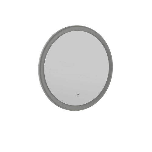 Зеркало BRIZ Прато Лайт 80 с подсветкой холодный свет и подогревом / 240 01-49080-00 00 ЛТ (светло-серый матовый)