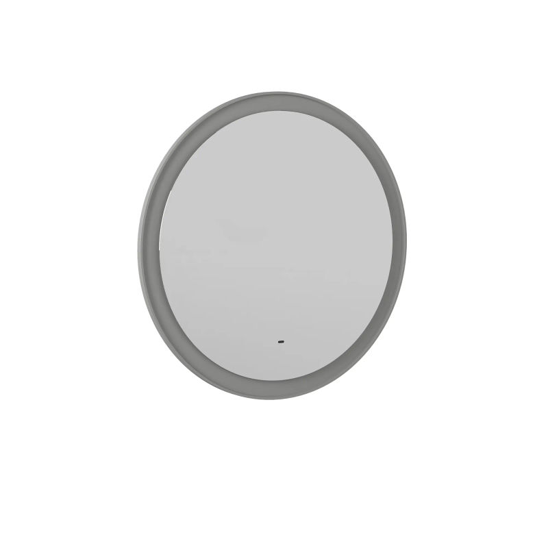 Зеркало BRIZ Прато Лайт 80 с подсветкой холодный свет и подогревом / 240 01-49080-00 00 ЛТ (светло-серый матовый)