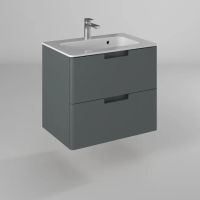 Тумба с раковиной BRIZ Прато Грэй 70 + Прато / 240 03-18070-16 00 ГР темно-серый матовый — 1