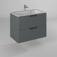 Тумба с раковиной BRIZ Прато Грэй 80 + Прато / 240 03-18080-16 00 ГР темно-серый матовый — 1