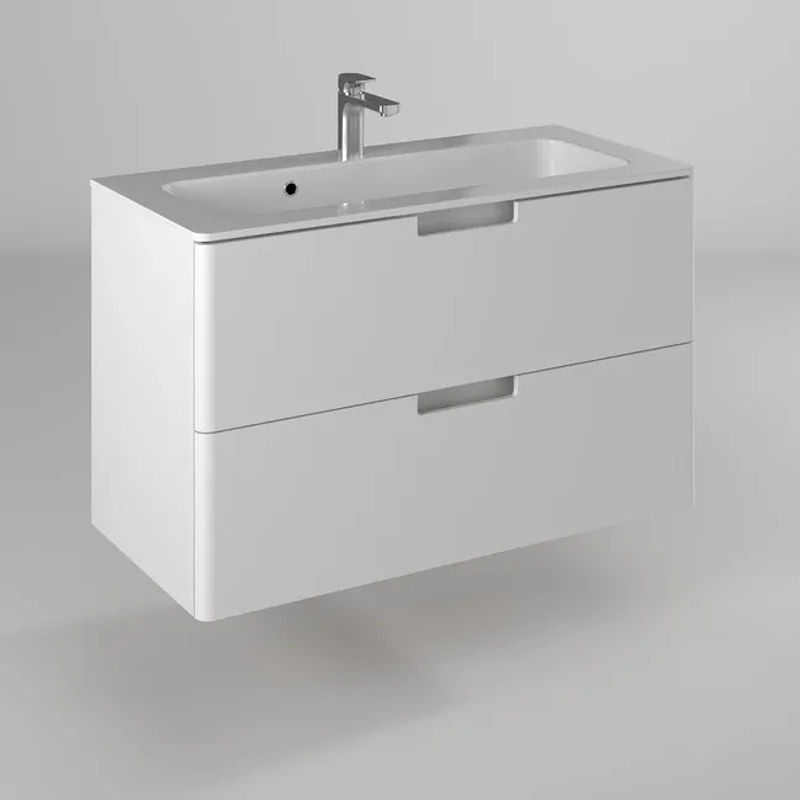 Тумба с раковиной BRIZ Прато 100 + Прато / 240 03-18100-16 00 БЕЛ