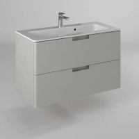 Тумба с раковиной BRIZ Прато Лайт 100 + Прато / 240 03-18100-16 00 ЛТ светло-серый матовый — 1