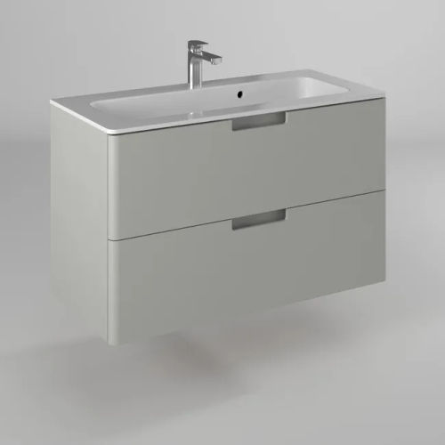 Тумба с раковиной BRIZ Прато Лайт 100 + Прато / 240 03-18100-16 00 ЛТ светло-серый матовый