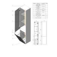 Шкаф-пенал для ванной BRIZ Прато 35 с б/к правый / 240 04-06к35-00 02 БЕЛ — 7