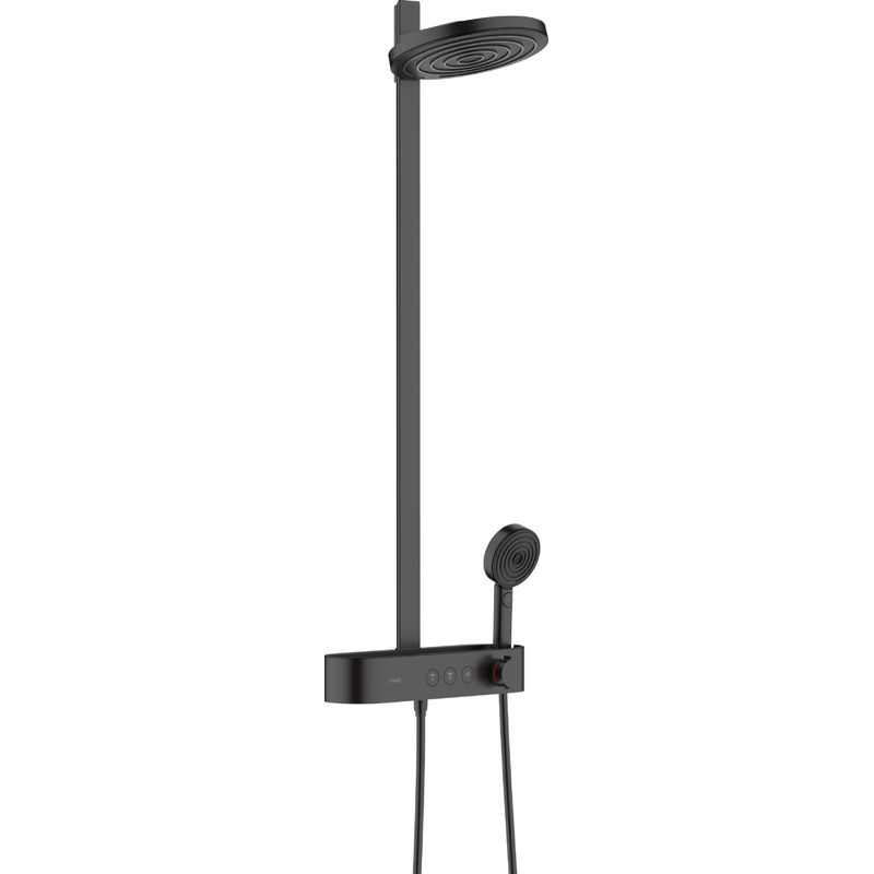 Душевая система Hansgrohe Pulsify Showerpipe 260 2jet 24240670 матовый черный с термостатом