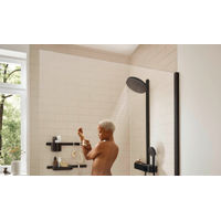 Душевая система Hansgrohe Pulsify Showerpipe 260 2jet 24240670 матовый черный с термостатом — 2
