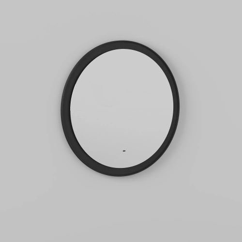 Зеркало BRIZ Тесо 80 с подсветкой холодным светом и подогревом / 243 01-48080-00 00 (черный)