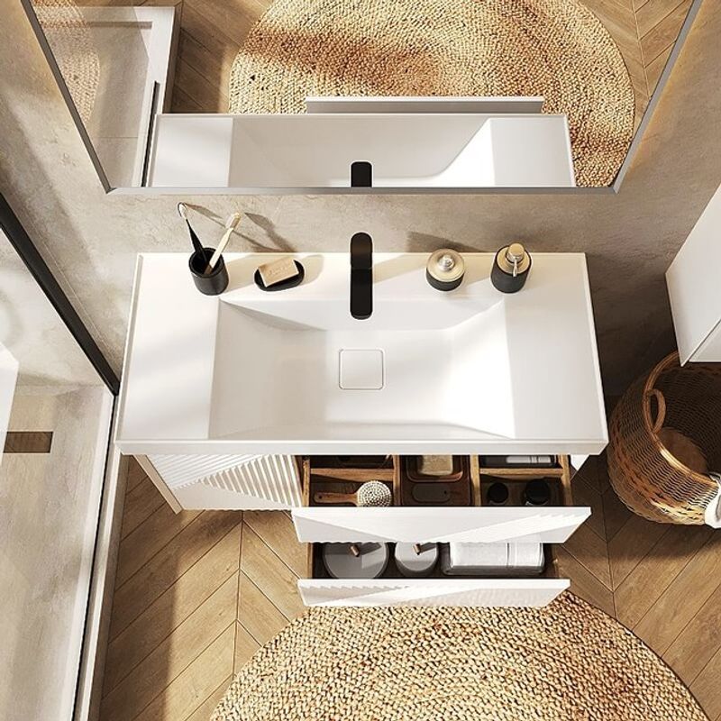 Зеркало BRIZ Кодэ 100×70 с подсветкой ореол и подогревом / 243 01-54100-00 00 (темно-серый матовый)