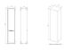Пенал подвесной BRIZ Тесо 35 с б/к правый, дуб веллингтон табак