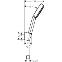 Душевой гарнитур Hansgrohe Pulsify S 105 1jet Isiflex 125 см 24301000 хром — 2
