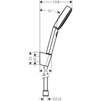 Душевой гарнитур Hansgrohe Pulsify Select S 105 3jet Relaxation Isiflex 125 см 24302700 матовый белый — 2