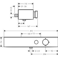 Смеситель для душа Hansgrohe ShowerTablete 400 с термостатом / 24360000 хром — 2