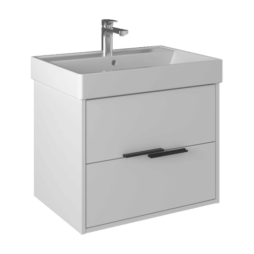 Тумба с раковиной BRIZ Сохо 65 подвесная + Вилис / 244 03-18065-17 00 БЕЛ