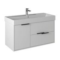 Тумба с раковиной BRIZ Сохо 100 подвесная + Вилис / 244 03-20100-17 00 БЕЛ — 1