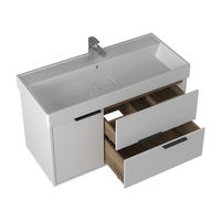 Тумба с раковиной BRIZ Сохо 100 подвесная + Вилис / 244 03-20100-17 00 БЕЛ — 3