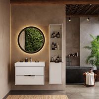 Шкаф-пенал для ванной BRIZ Сохо 35 с б/к правый / 244 04-06К35-00 02 БЕЛ — 4